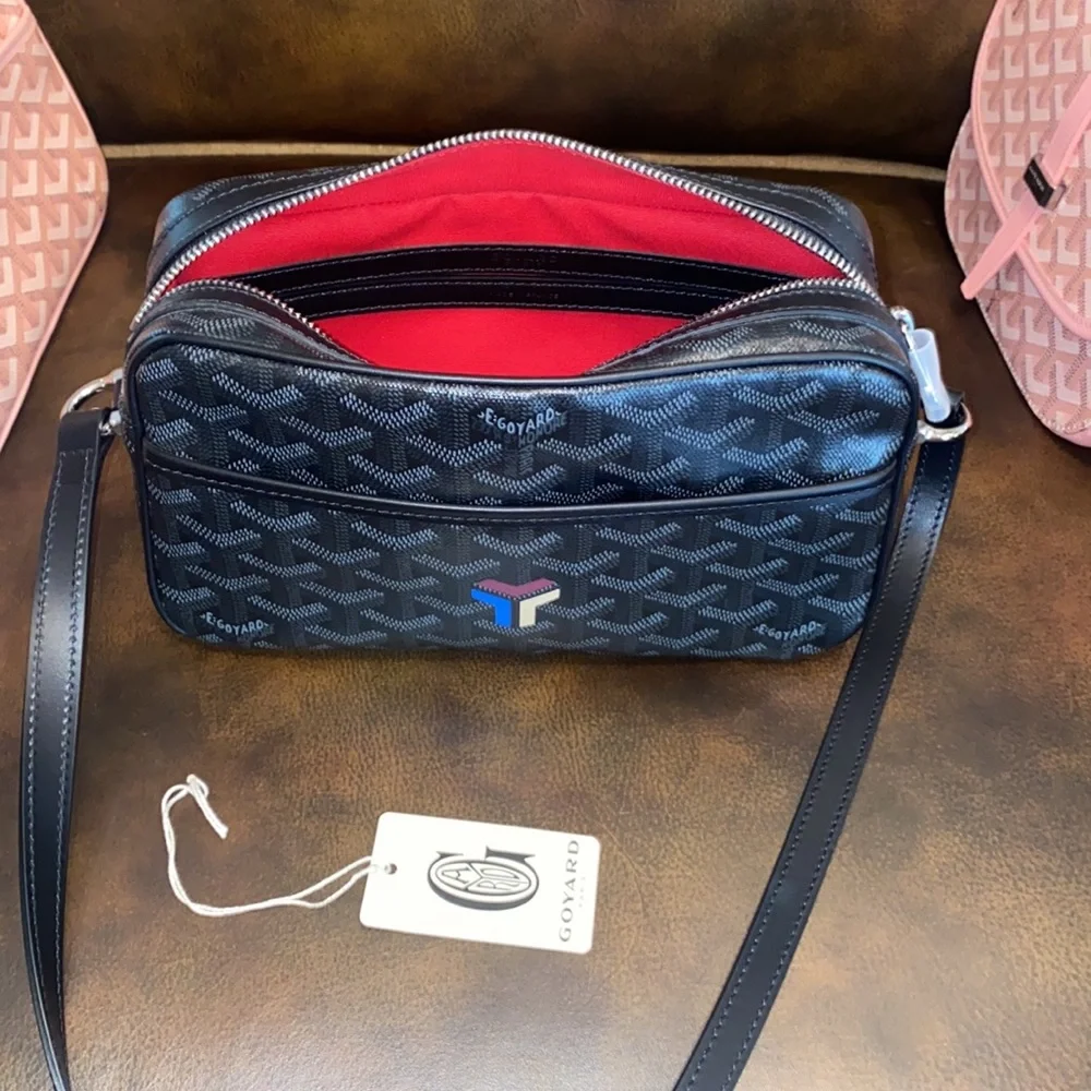 RARE GOYARD CAP VERT JET BLACK LIMITED EDITION WITH RED INTERIOR - Picture 4 of 17